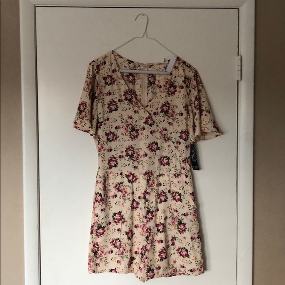 One Hart Tops - One Hart Large Floral Romper NWT